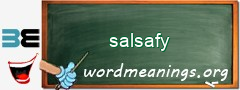 WordMeaning blackboard for salsafy